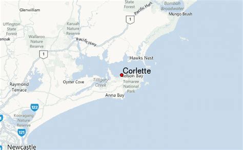 map of corlette.